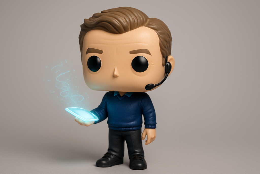 Funko Pop de coach visionario con tablet invisible
