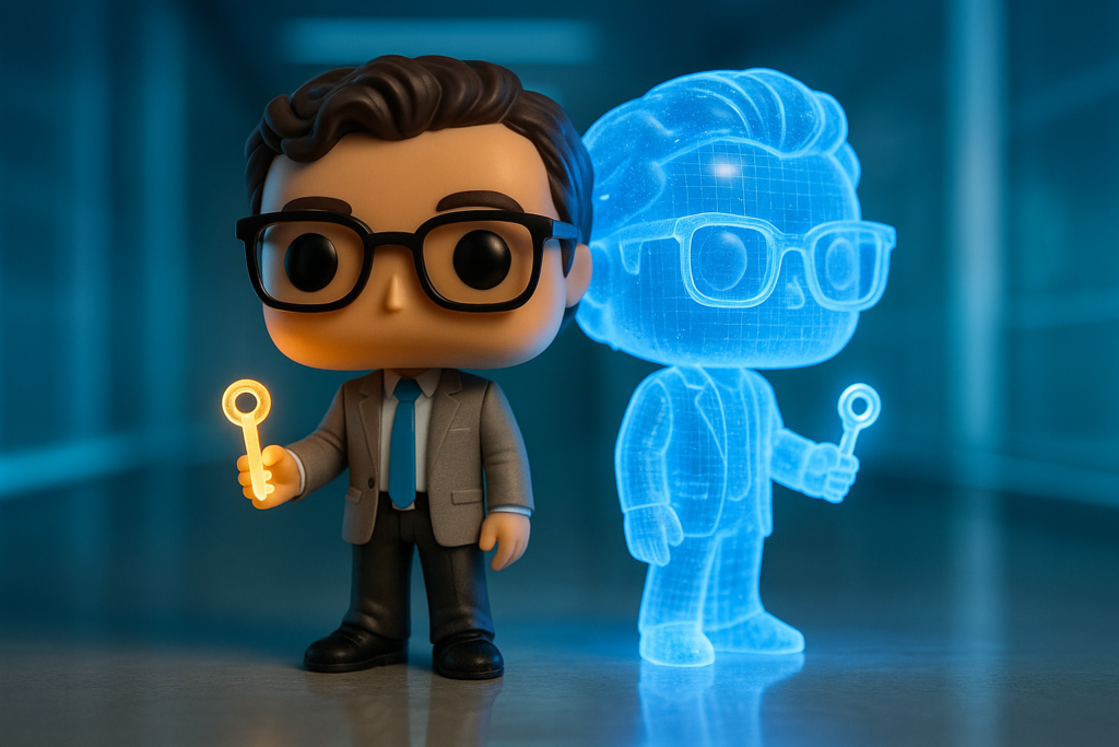 Funko Pop coach sistémico en espacio profesional