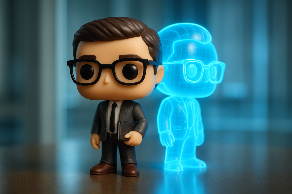Coach emprendedor Funko Pop con AI Twin digital