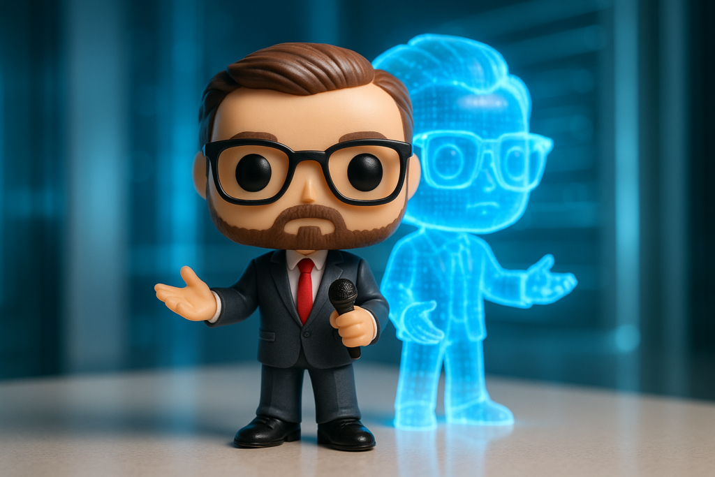 Funko Pop coach comunicación con clon digital