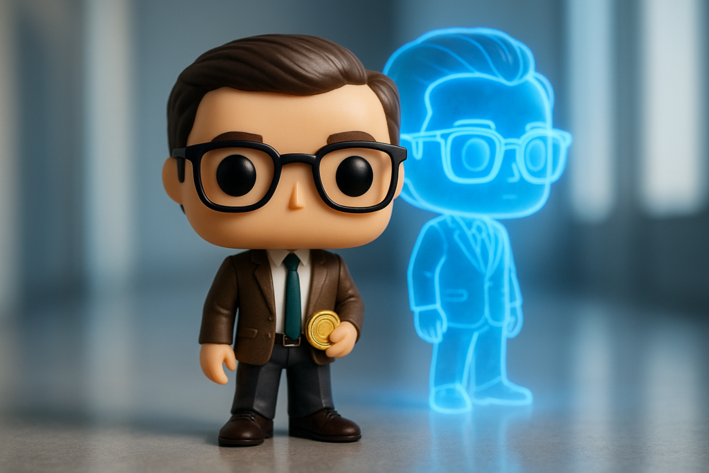 Funko Pop coach financiero con su AI Twin digital