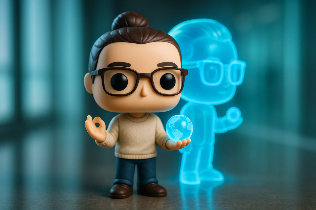 Funko Pop coach de mindfulness con clon digital