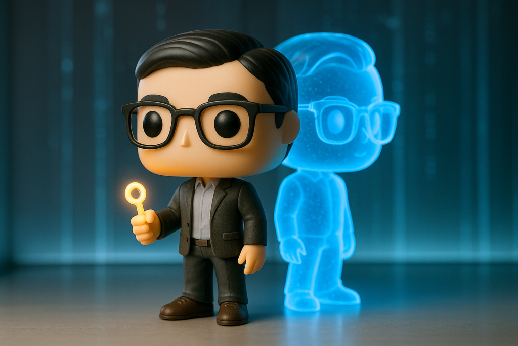 Funko Pop coach ontológico con clon digital