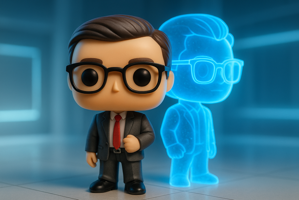 Funko Pop coach liderazgo con clon digital
