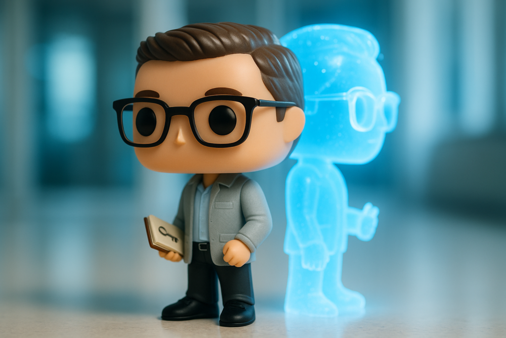 Funko Pop coach de salud con clon digital azul