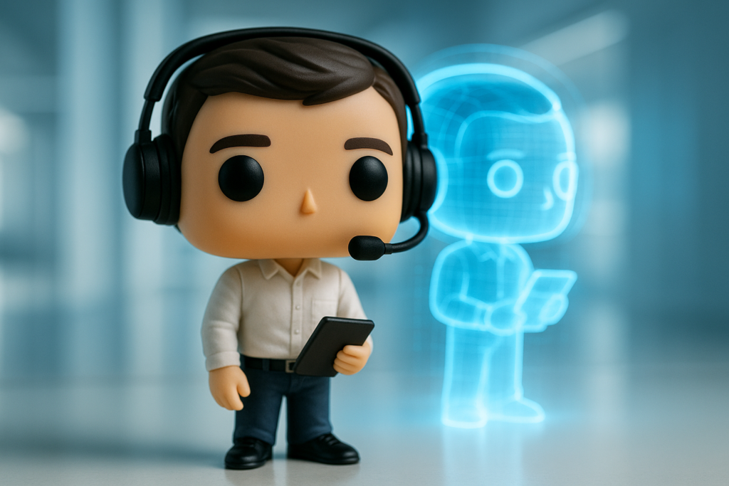 Funko Pop terapeuta con clon digital azul