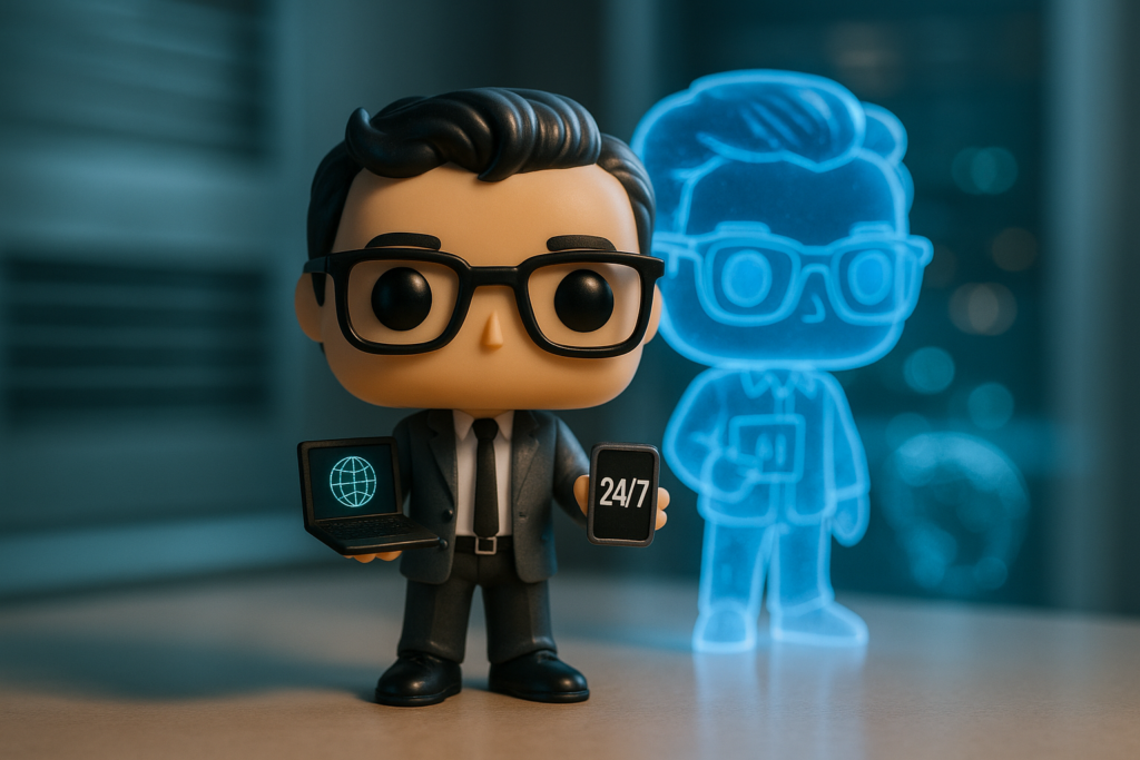 Funko Pop coach digital futurista