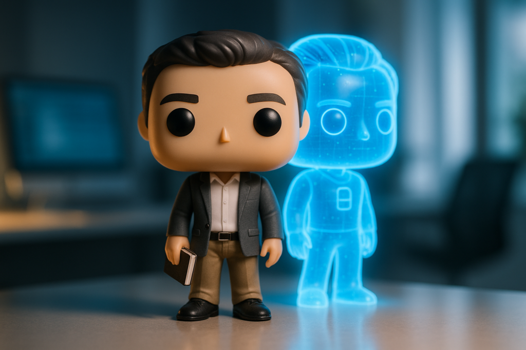 Funko Pop coach sistémico con clon digital