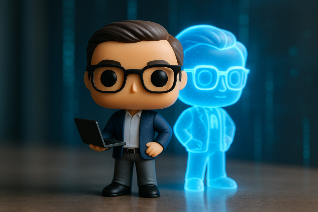 Funko Pop coach con AI Twin digital