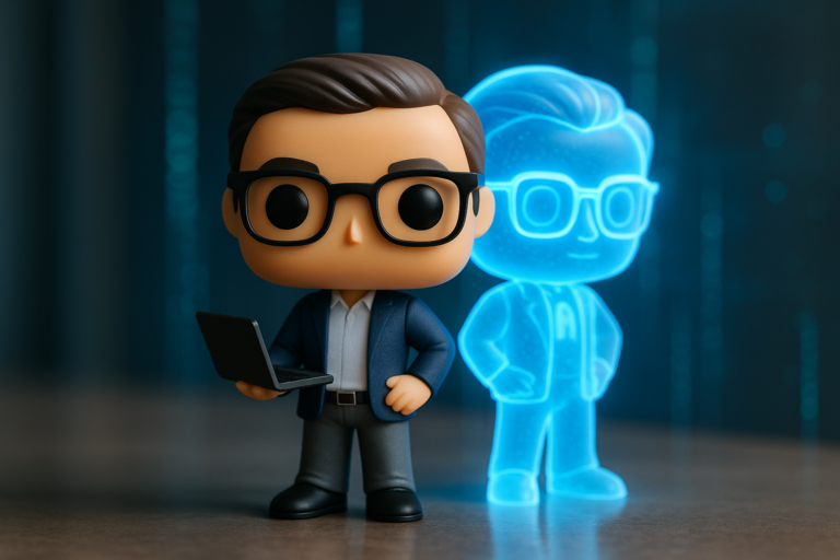 Funko Pop coach con AI Twin digital