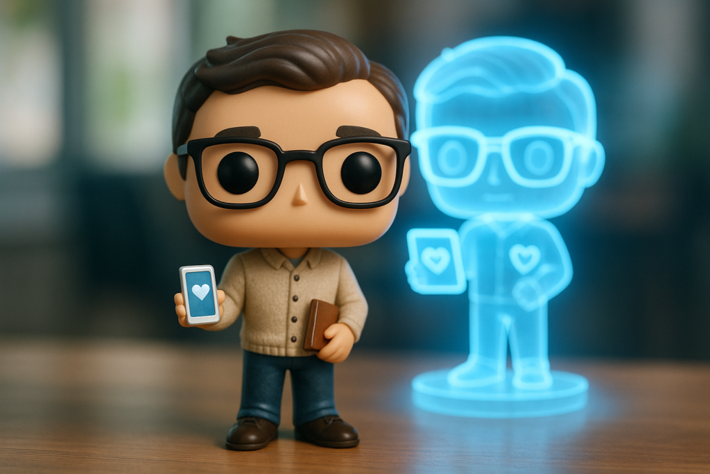 Funko Pop terapeuta de pareja con clon digital