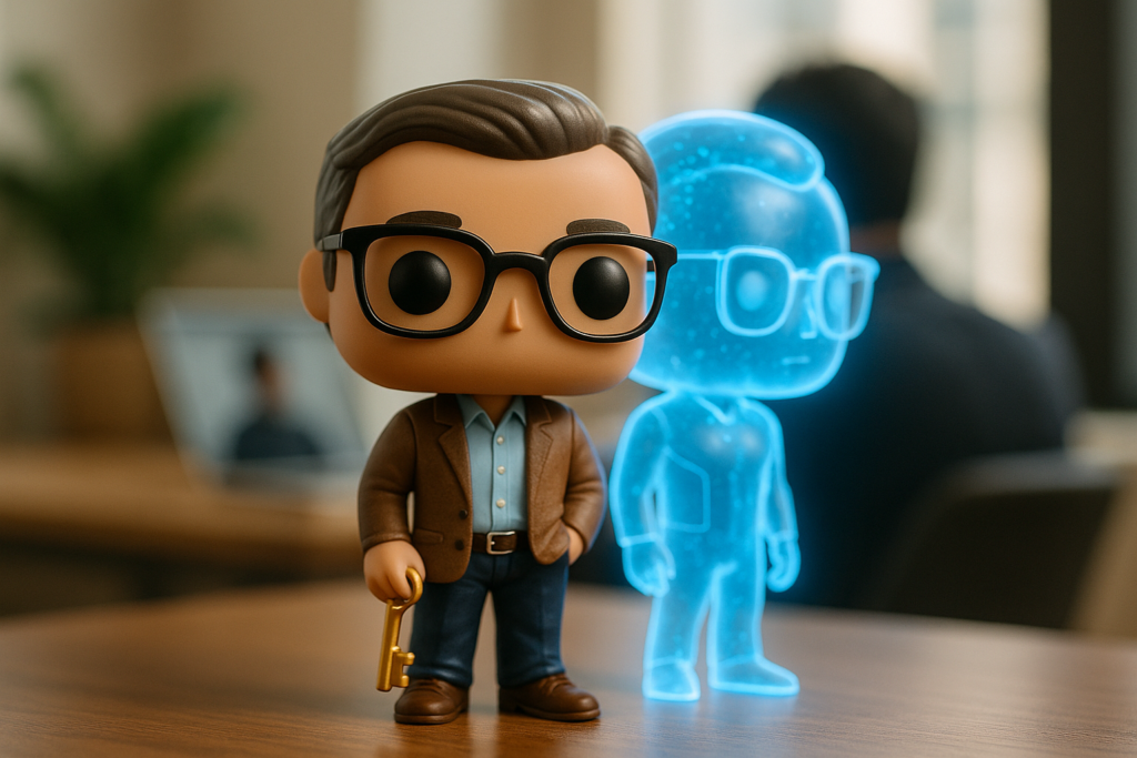 Funko Pop coach ontológico con clon digital